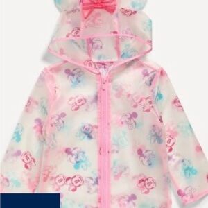 Old Navy Pink Minnie Mouse Raincoat with Blue & Purple Accents